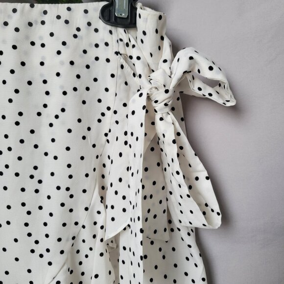 Princess Polly Kiana Polka Dot Mini Skort Black White 10 - Picture 7 of 11